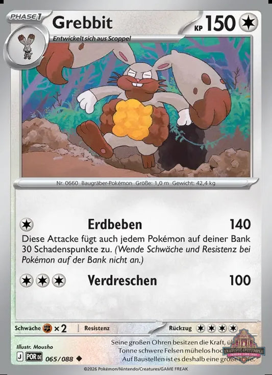Sammelkarten Pokemon Grebbit 065/088 