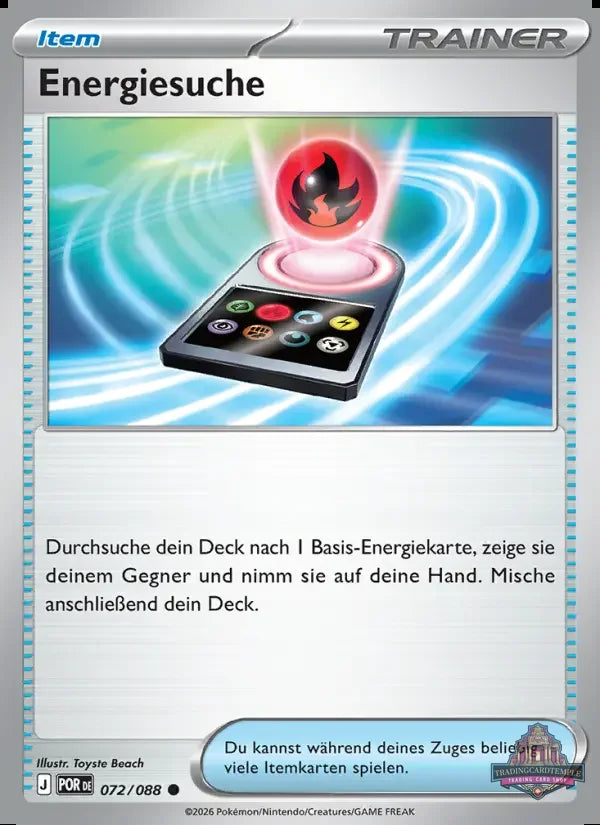 Sammelkarten Pokemon Energiesuche 072/088
