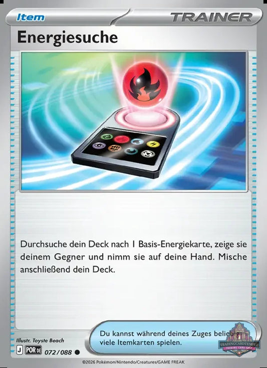 Sammelkarten Pokemon Energiesuche 072/088