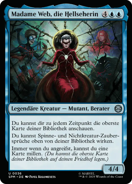Sammelkarten MTG Madame Web, die Hellseherin SPM #36