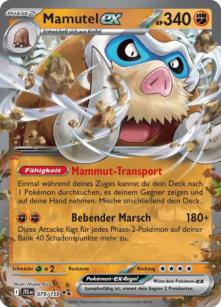 Sammelkarten Pokemon Mamutel ex 079/159 Holo