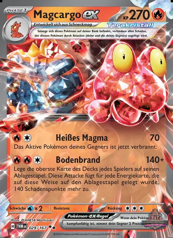Sammelkarten Pokemon Magcargo ex 029/167
