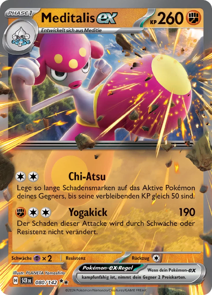 Sammelkarten Pokemon Meditalis ex 080/142 Fullart 
