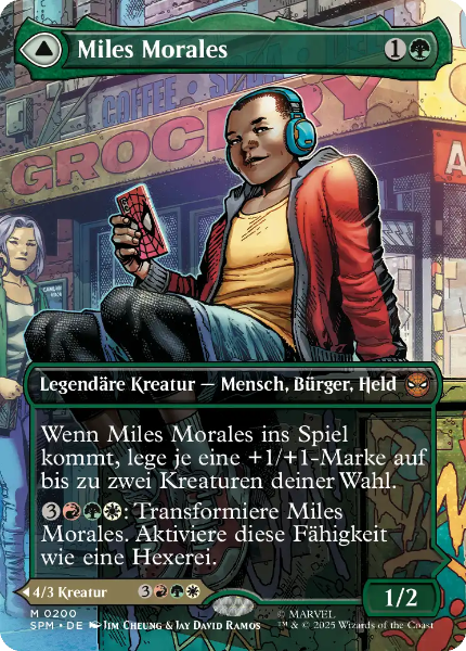 Sammelkarten MTG Miles Morales SPM #200 / Ultimativer Spider-Man SPM #200