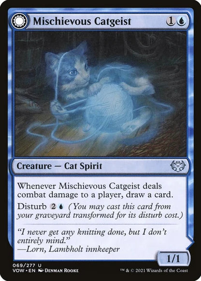 Sammelkarten MTG Mischievous Catgeist // Catlike Curiosity VOW #69 (ENG)