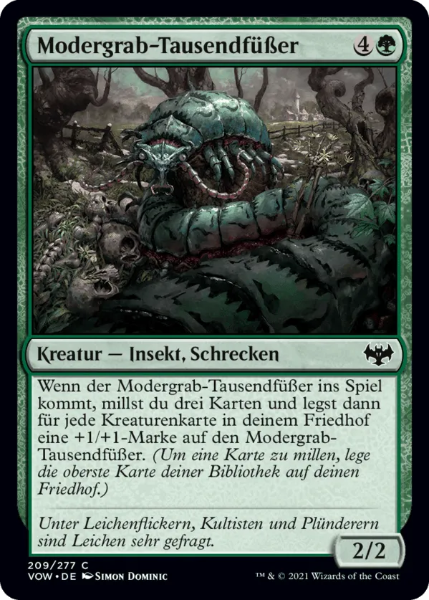 Sammelkarten MTG Modergrab-Tausendfüßer VOW 209