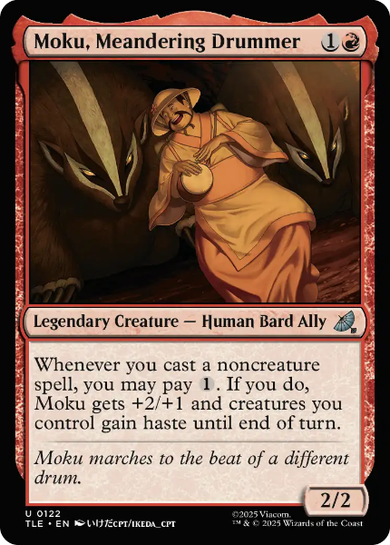 Sammelkarten MTG Moku, Meandering Drummer TLE #122 Foil (ENG)