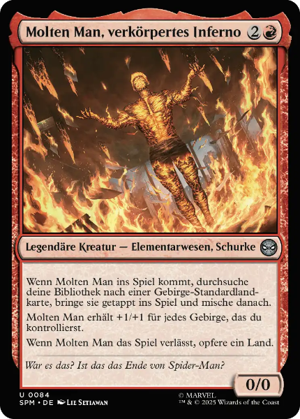 Sammelkarten MTG Molten Man, verkörpertes Inferno SPM #84