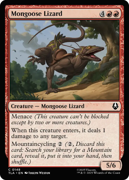 Sammelkarten MTG Mongoose Lizard TLA #148 Foil (ENG)