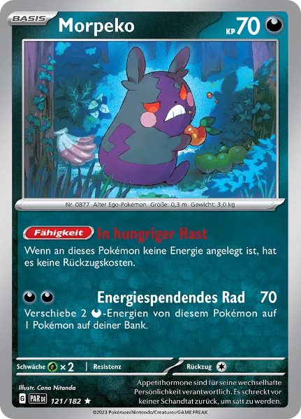 Sammelkarten Pokemon Morpeko 121/182 Holo