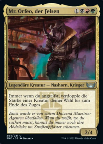 Sammelkarten MTG Mr. Orfeo, der Felsen SNC #204 (DEU)