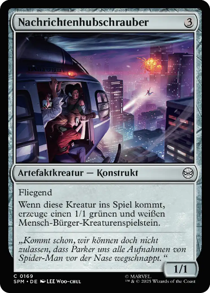 Sammelkarten MTG Nachrichtenhubschrauber SPM #169 Foil