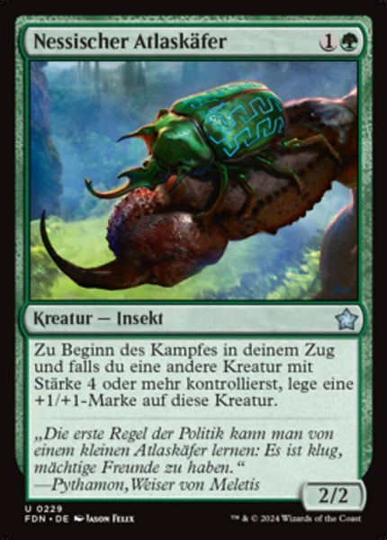 Sammelkarten MTG Nessischer Atlaskäfer FDN #229 (DEU)