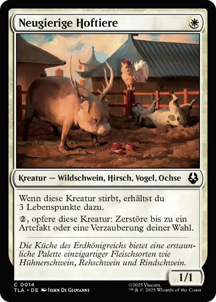Sammelkarten MTG Neugierige Hoftiere TLA #14