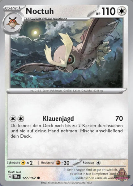 Sammelkarten Pokemon Noctuh 127/162 Holo