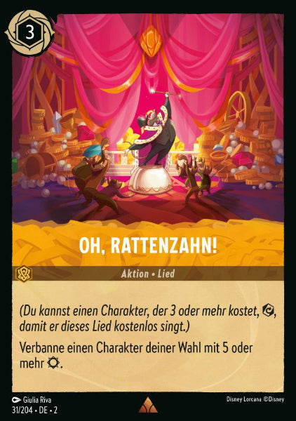 Sammelkarten Lorcana Oh, Rattenzahn! 31/204