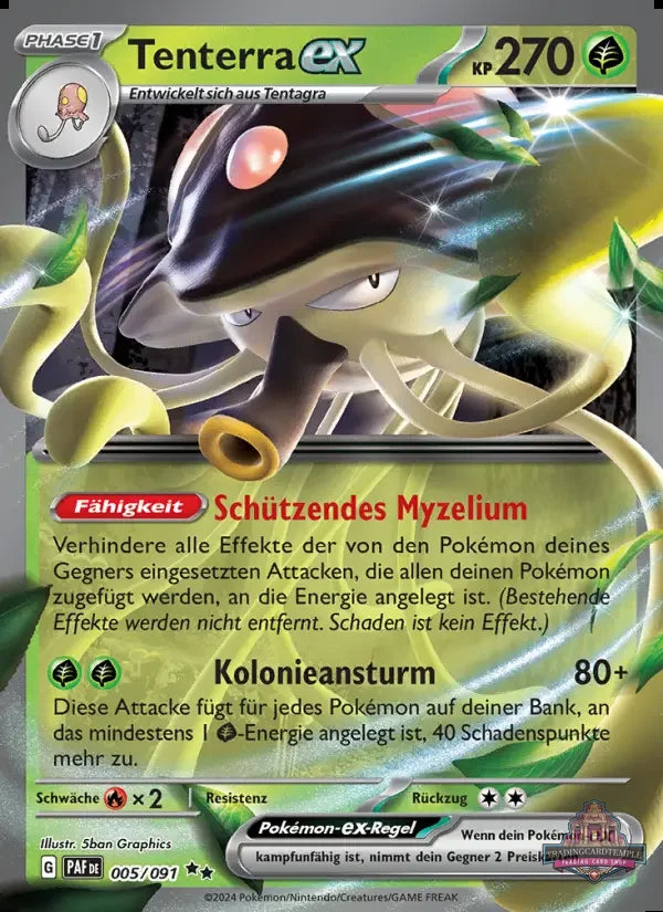 Sammelkarten Pokemon Tenterra ex 005/091