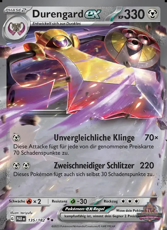 Sammelkarten Pokemon Durengard ex 135/182 