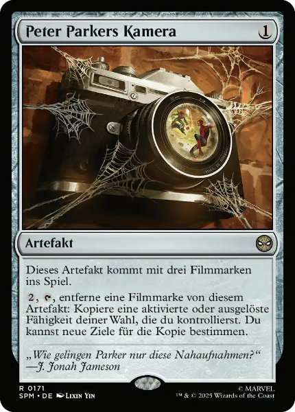 Sammelkarten MTG Peter Parkers Kamera SPM #171