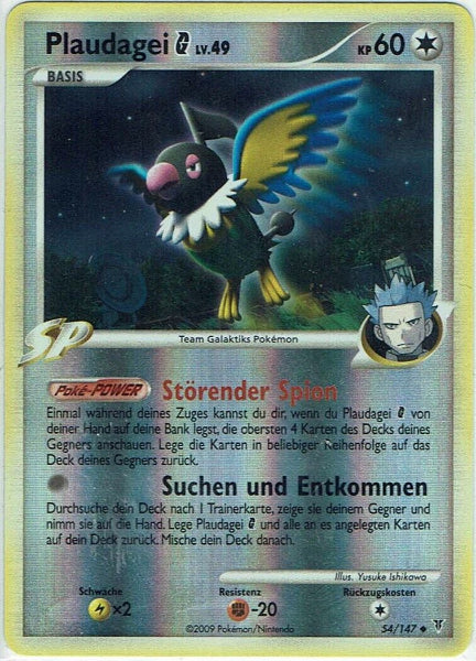 Sammelkarten Pokemon Plaudagei 54/147 Reverse Holo