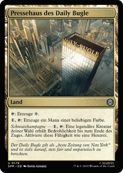 Sammelkarten MTG Pressehaus des Daily Bugle SPM #179