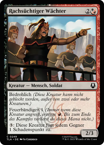 Sammelkarten MTG Rachsüchtiger Wächter TLA #249 (DEU)