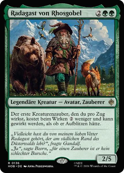 Sammelkarten MTG Radagast von Rhosgobel HOB #136 (DEU)