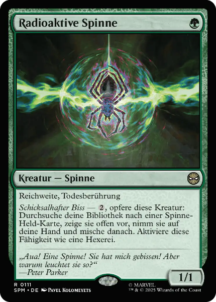 Sammelkarten MTG Radioaktive Spinne SPM #111