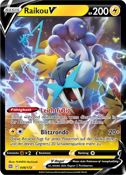 Sammelkarten Pokemon Raikou V 048/172