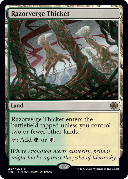 Sammelkarten MTG Razorverge Thicket ONE #257