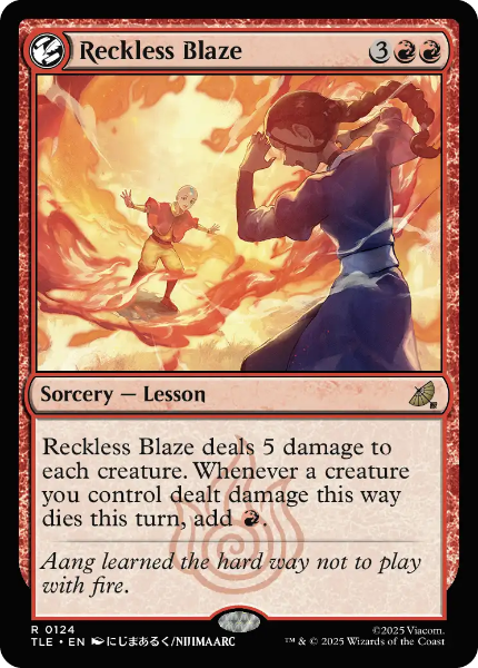 Sammelkarten MTG Reckless Blaze TLE #197 Foil