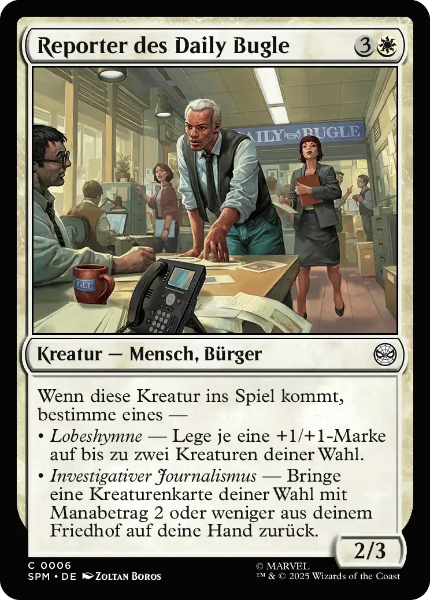 Sammelkarten MTG Reporter des Daily Bugle SPM #06 Foil