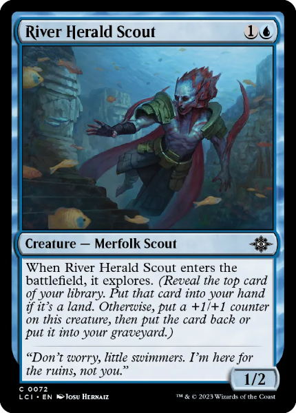 Sammelkarten MTG River Herald Scout LCI #72