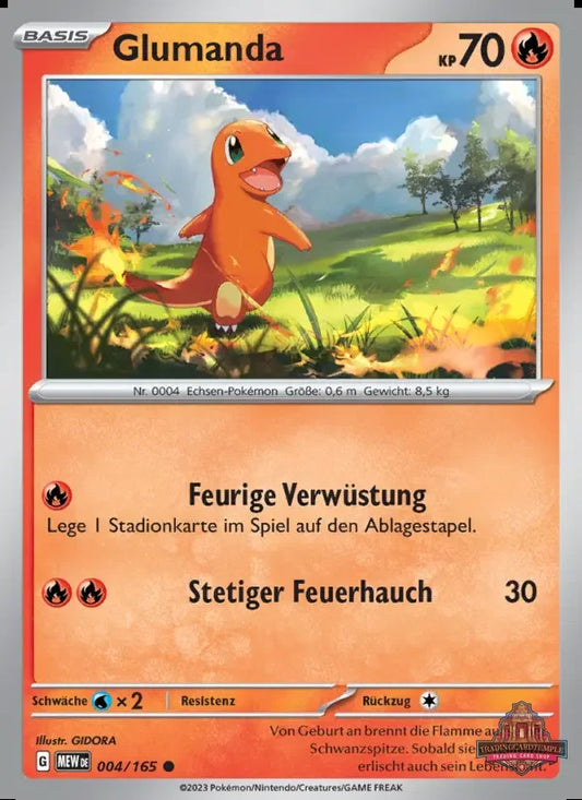 Sammelkarten Pokemon Glumanda 004/165 Cosmo Holo