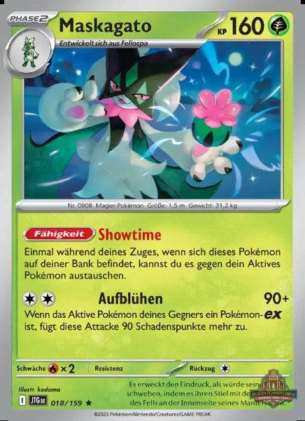 Sammelkarten Pokemon Maskagato 018/159 Holo