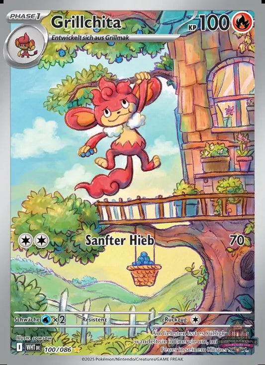 Sammelkarten Pokemon Grillchita 100/086 Foil