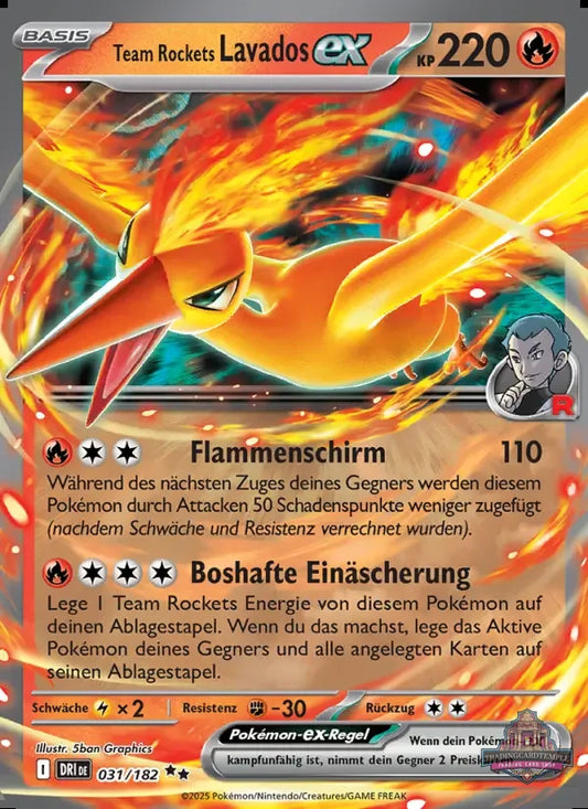 Sammelkarten Pokemon Team Rockets-Lavados ex 031/182