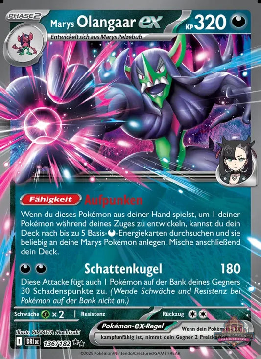 Sammelkarten Pokemon Marys Olangaar ex 136/182