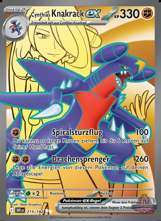 Sammelkarten Pokemon Cynthias Knakrack ex 215/182 
