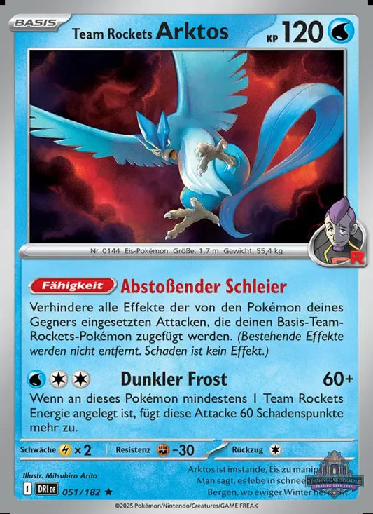 Sammelkarten Pokemon Team Rockets Arktos 051/182 Holo