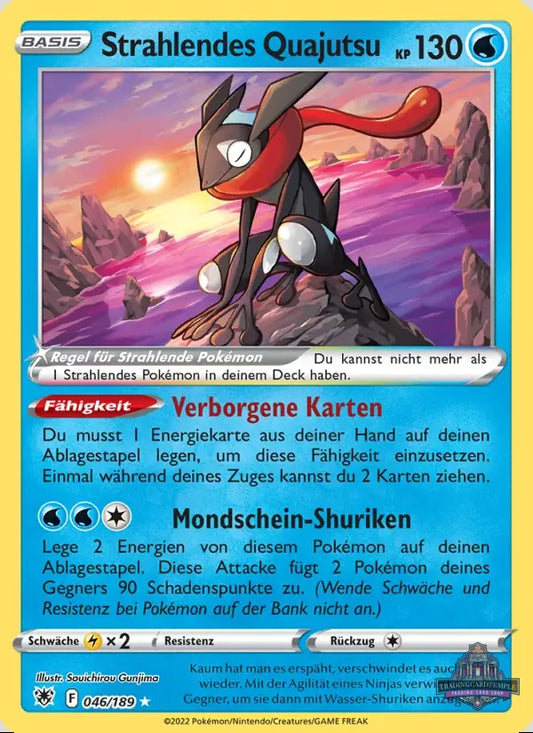 Sammelkarten Pokemon Strahlendes Quajutsu 046/189 Reverse Holo