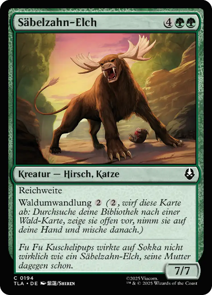 Sammelkarten MTG Säbelzahn-Elch TLA #194