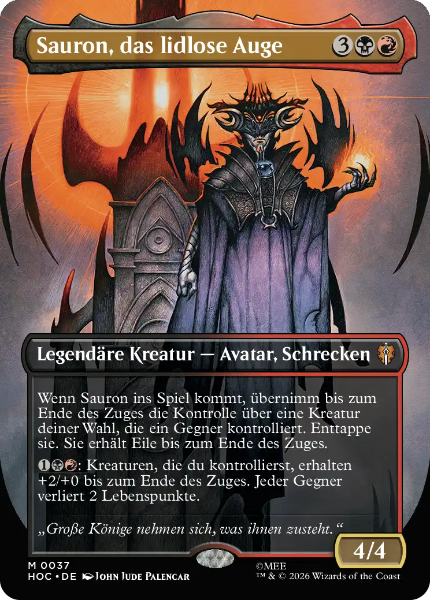 Sammelkarten MTG Sauron, das lidlose Auge HOC #37 Foil (DEU)