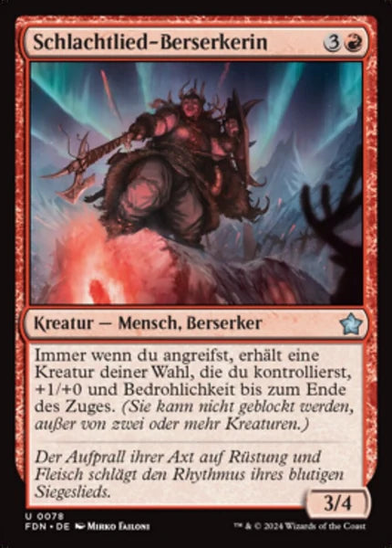 Sammelkarten MTG Schlachtlied-Berserkerin FDN #78 (DEU)