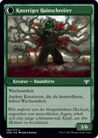 Sammelkarten MTG Schlummernder Hain / Knorriger Hainschreiter VOW 198