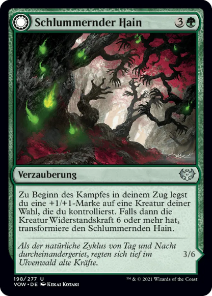 Sammelkarten MTG Schlummernder Hain / Knorriger Hainschreiter VOW 198