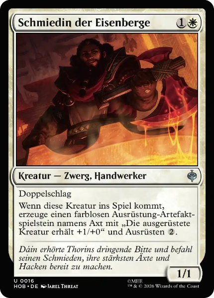 Sammelkarten MTG Schmiedin der Eisenberge HOB #16 Foil (DEU)