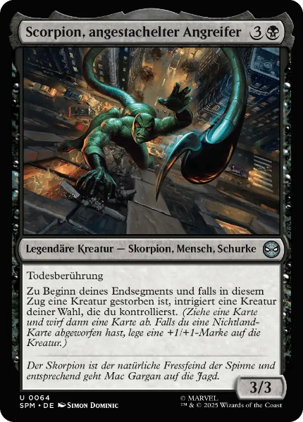 Sammelkarten MTG Scorpion, angestachelter Angreifer SPM #64