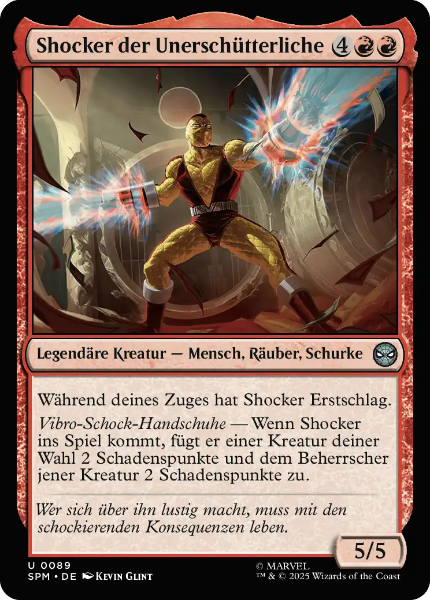 Sammelkarten MTG Shocker der Unerschütterliche SPM #89