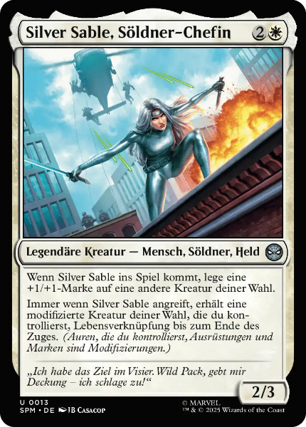 Sammelkarten MTG Silver Sable, Söldner-Chefin SPM #13 Foil